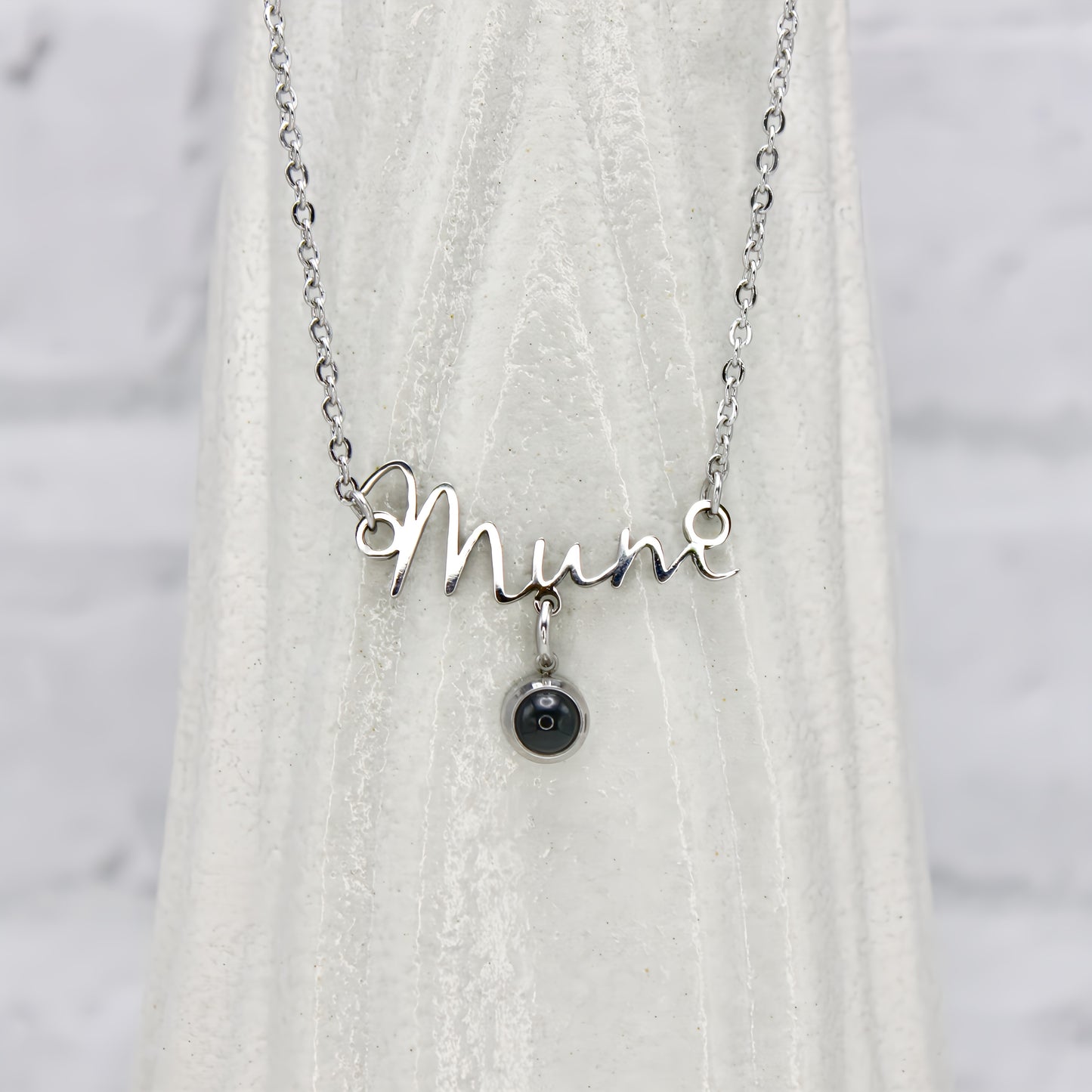 custom name projection necklace