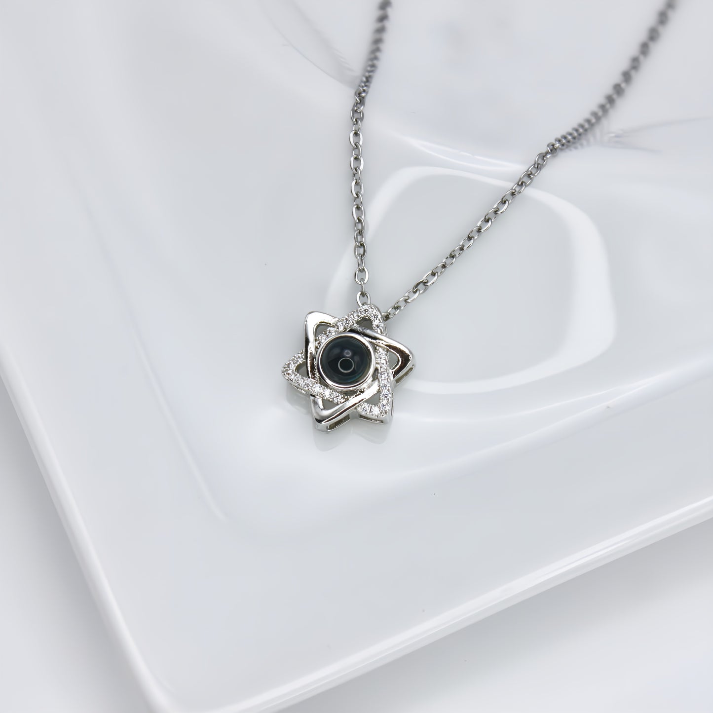 lucky star projection necklace