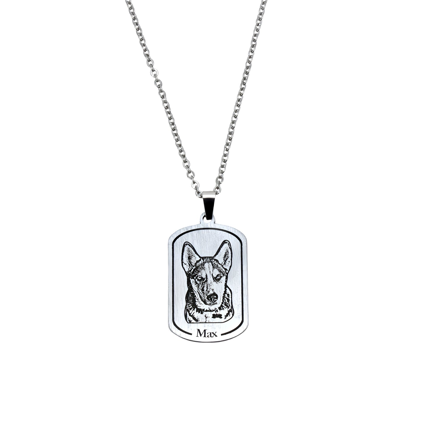 tag pet engraved necklace