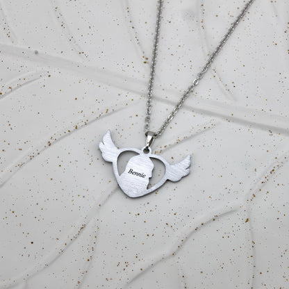 Angel Wings Pet Engraved Necklace