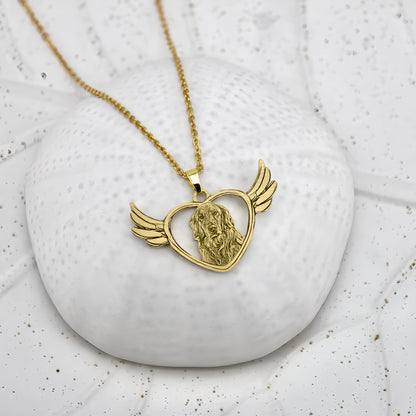 Angel Wings Pet Engraved Necklace