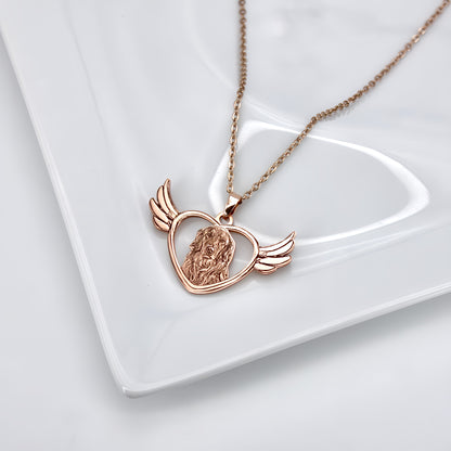 Angel Wings Pet Engraved Necklace