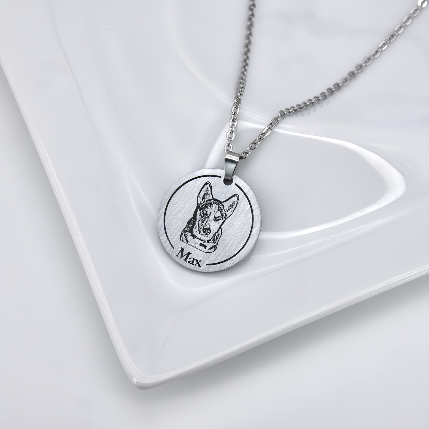 tag pet engraved necklace