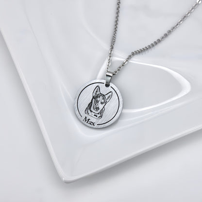 Tag Pet Engraved Necklace