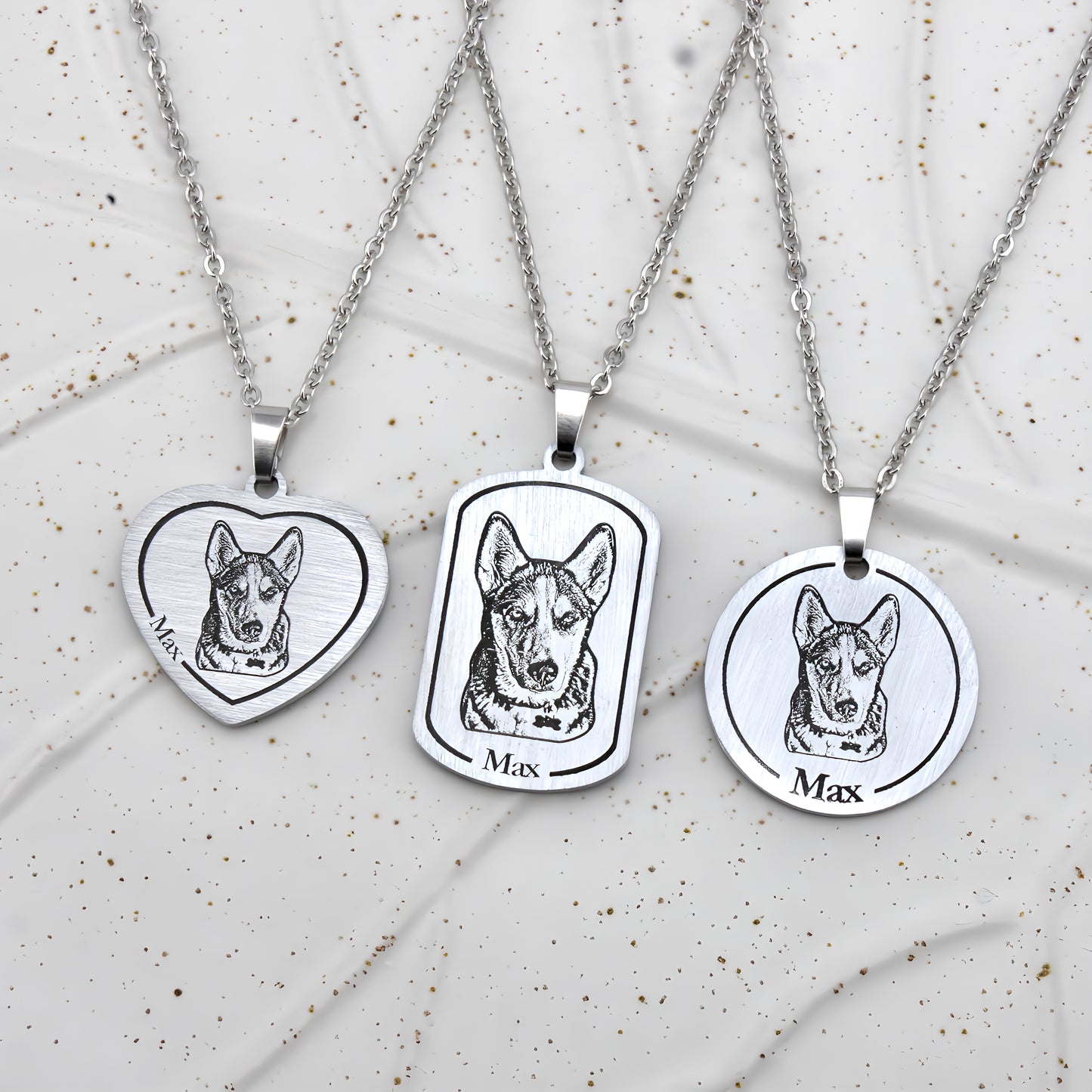 tag pet engraved necklace