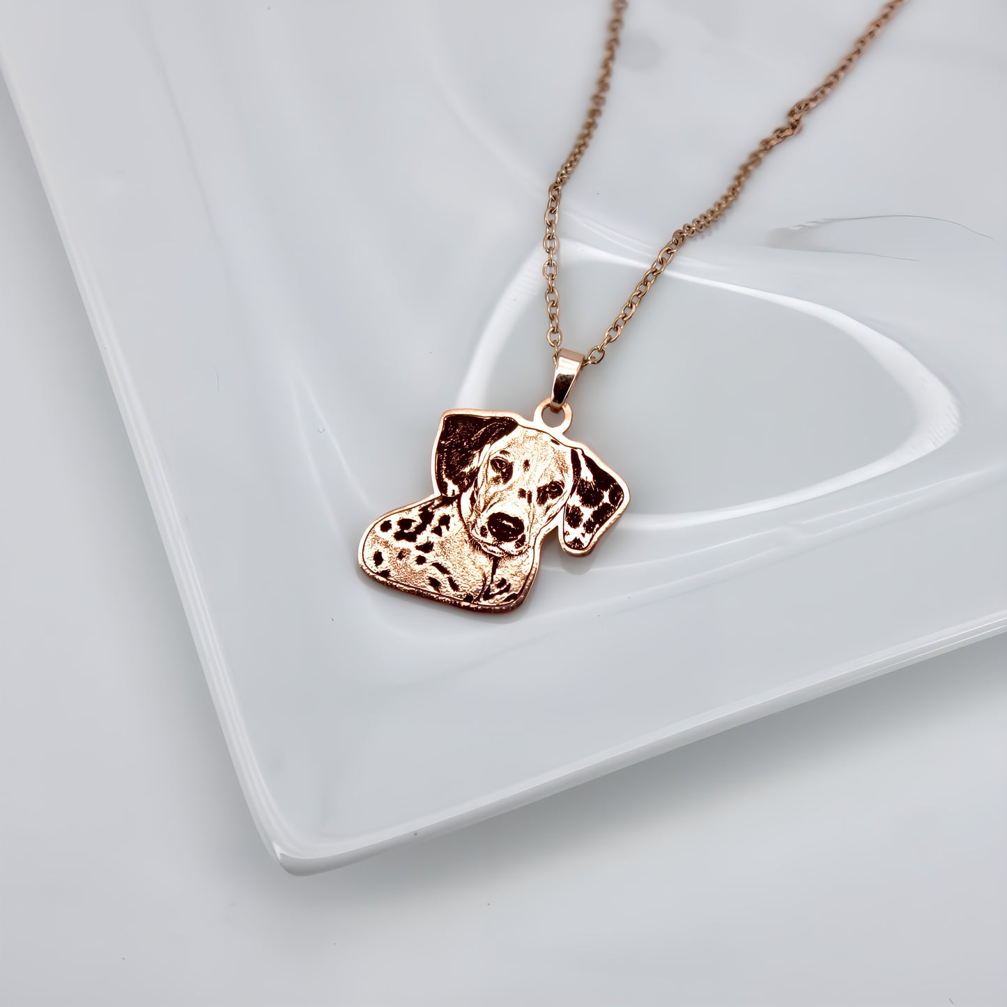 minimalist pet engraved necklace