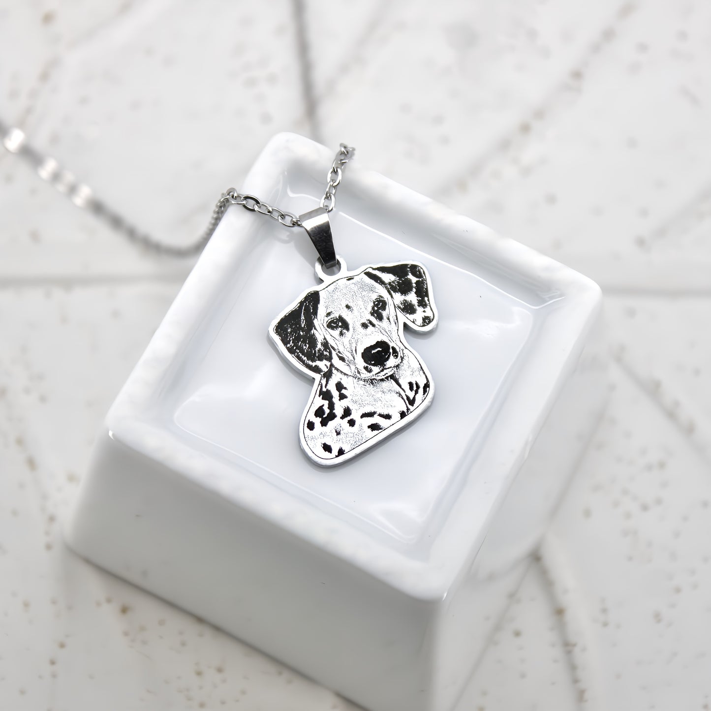 minimalist pet engraved necklace