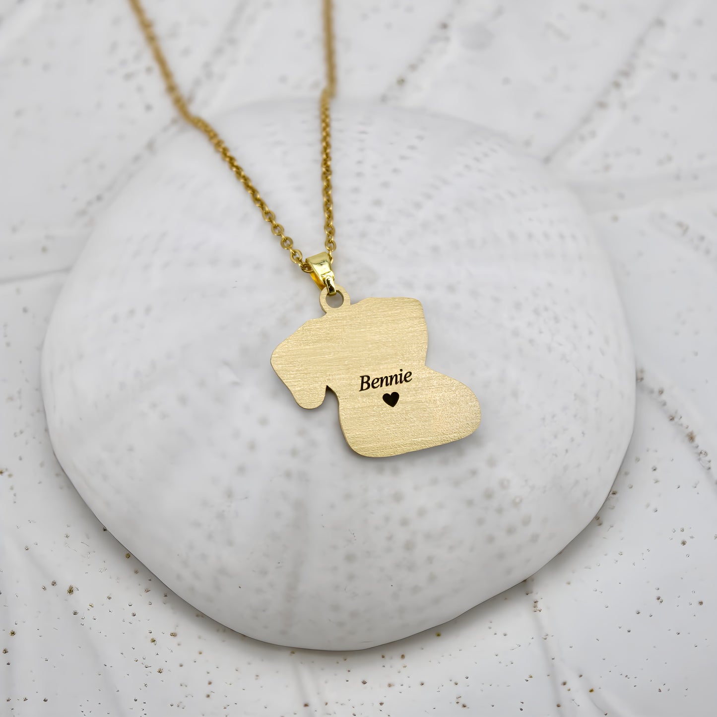 minimalist pet engraved necklace