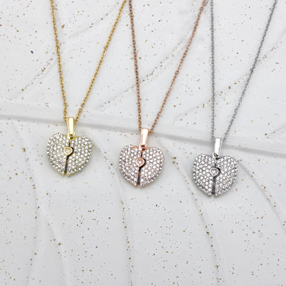 Diamond Heart Photo Necklace