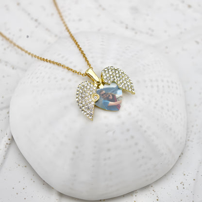 Diamond Heart Photo Necklace