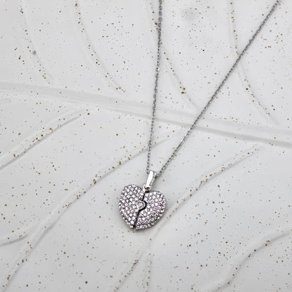 Diamond Heart Photo Necklace