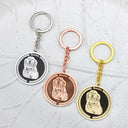 Medallion Pet Engraved Keychain