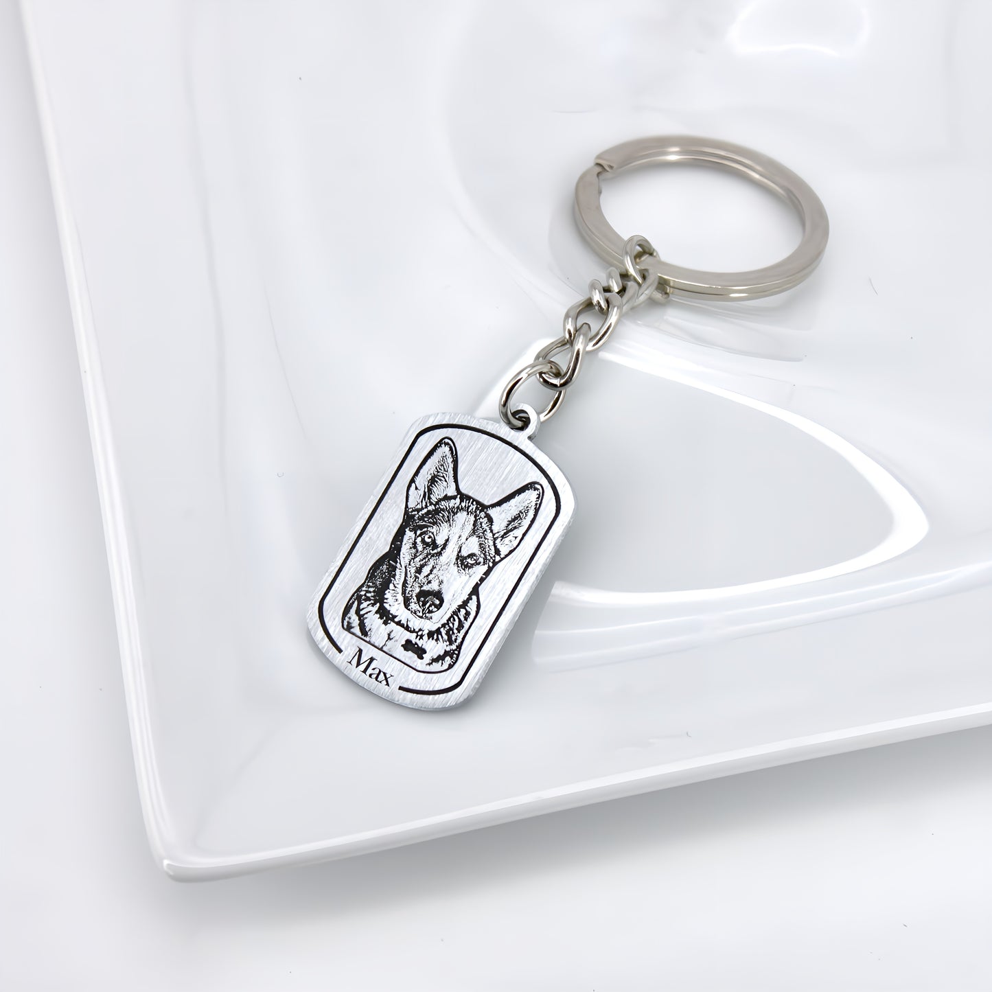 tag pet engraved keychain