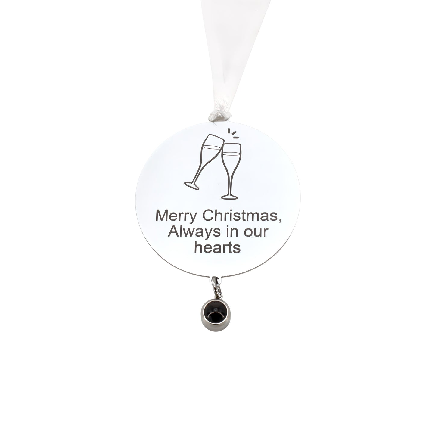 minimalist projection christmas ornament