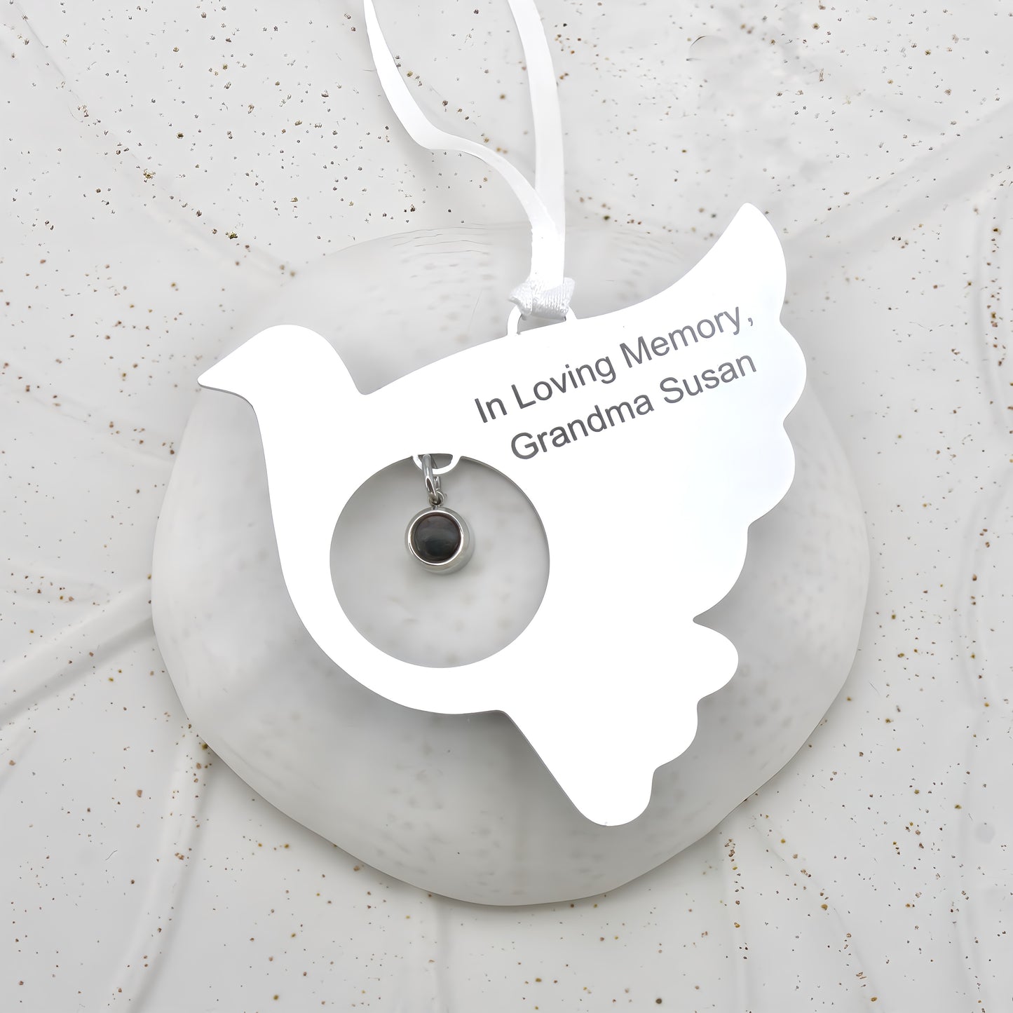 dove projection christmas ornament