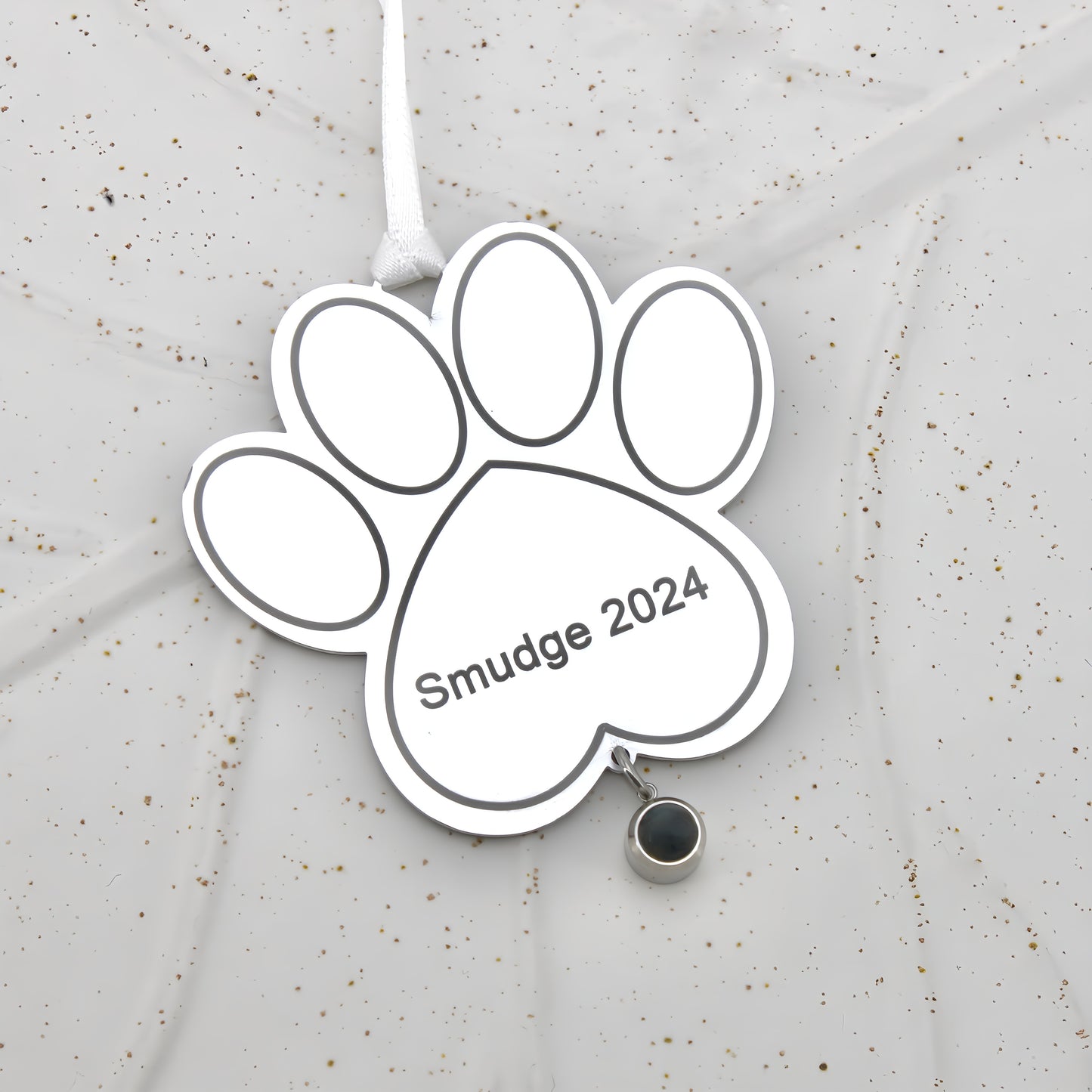 paw projection christmas ornament