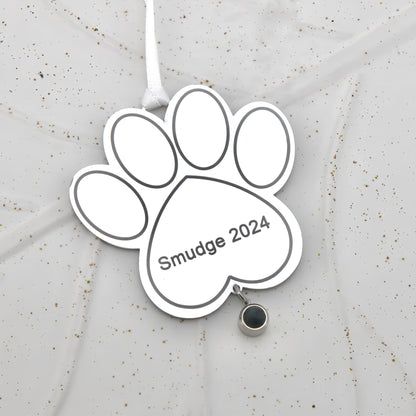 Paw Projection Christmas Ornament