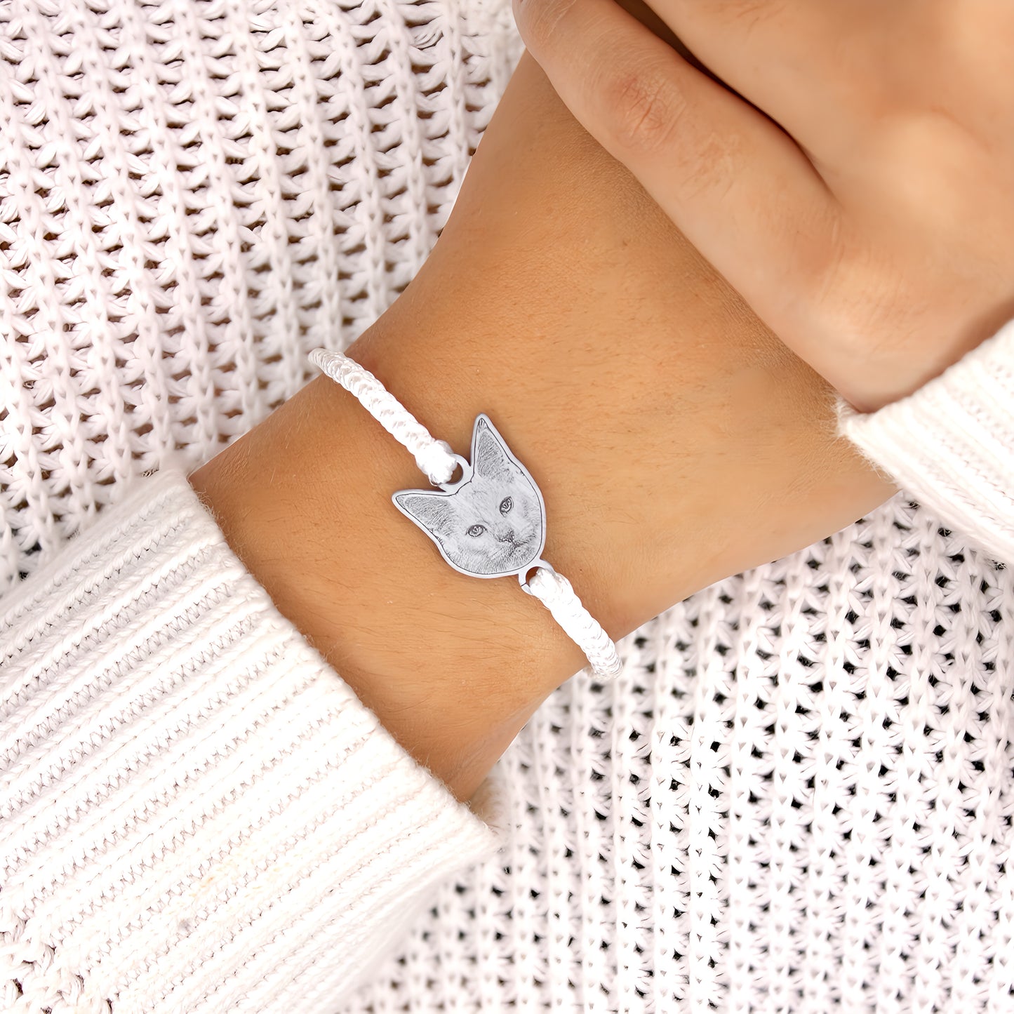 pulsera de cuerda grabada con mascota