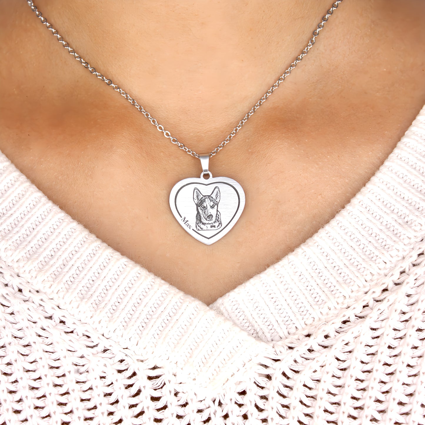 tag pet engraved necklace