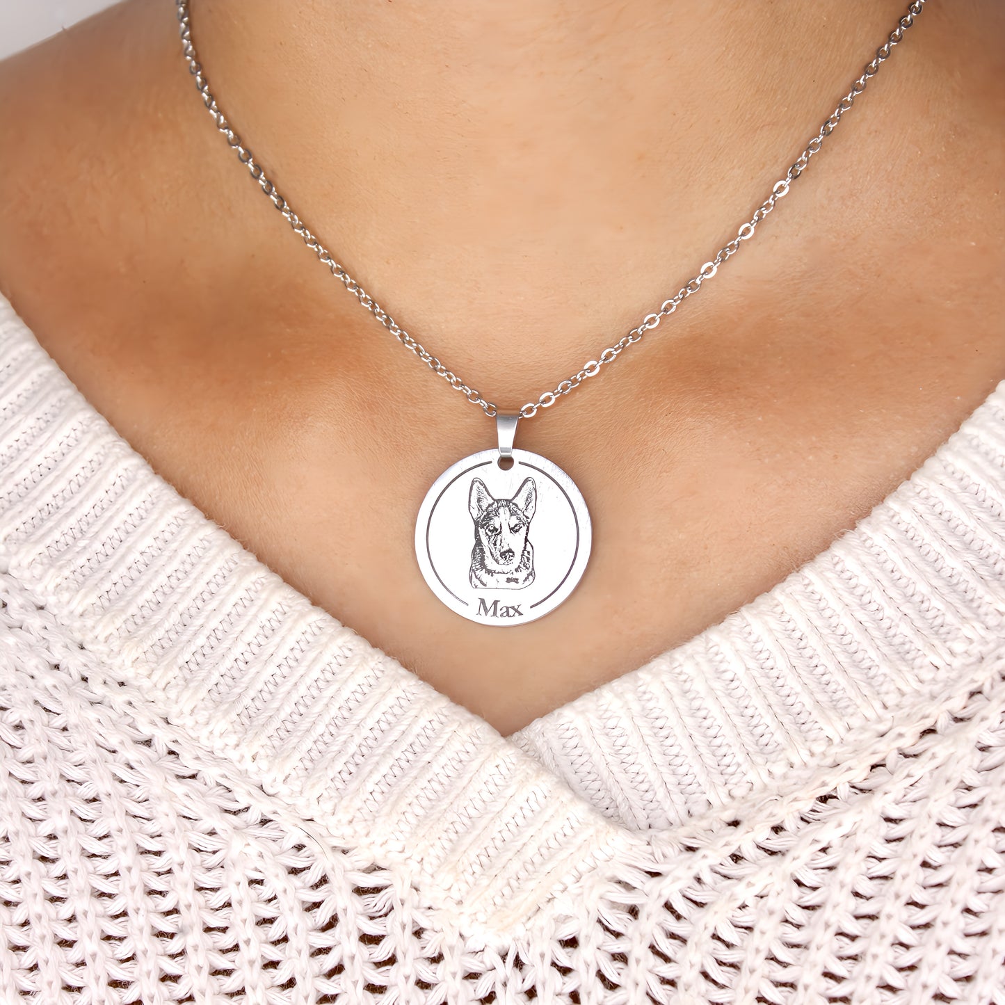 tag pet engraved necklace