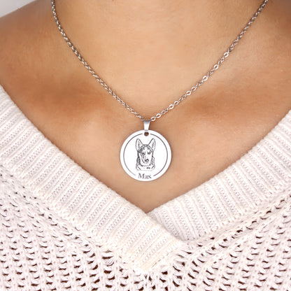 Tag Pet Engraved Necklace