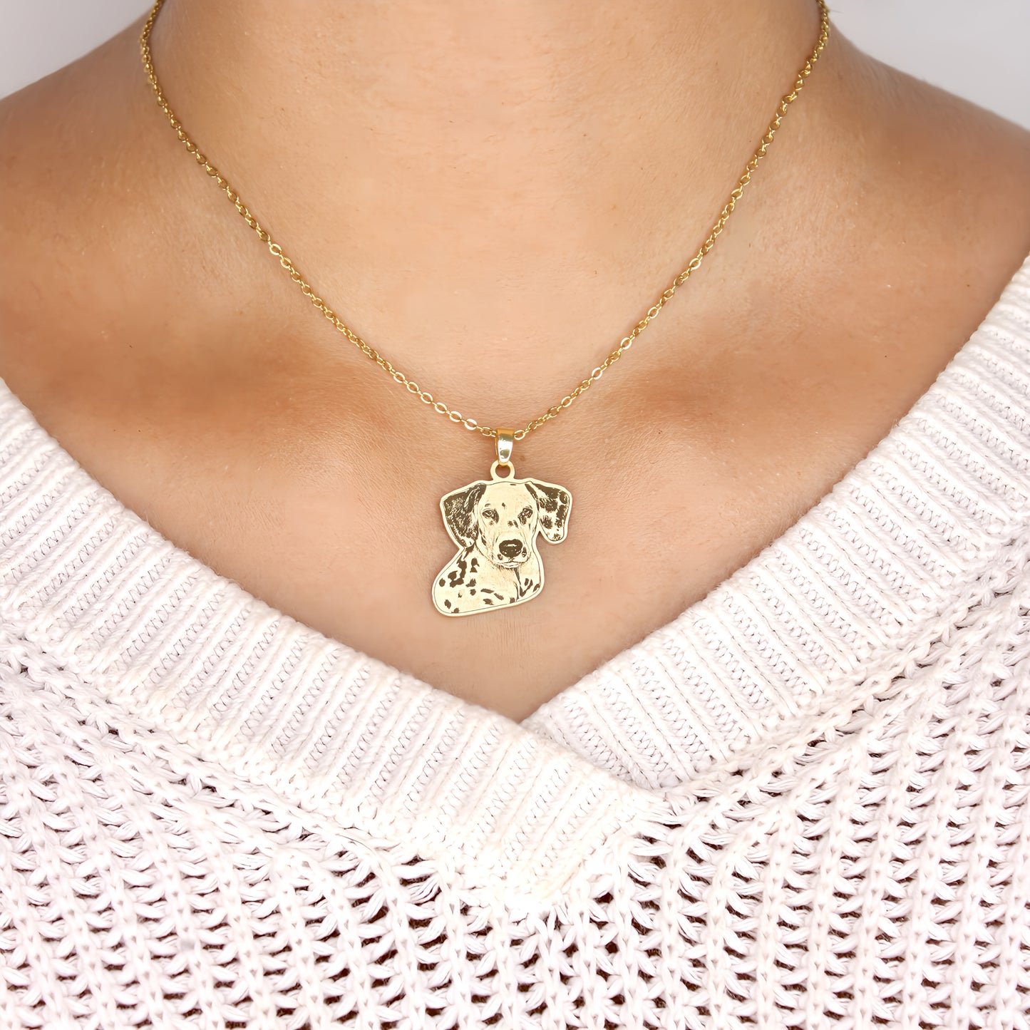 minimalist pet engraved necklace