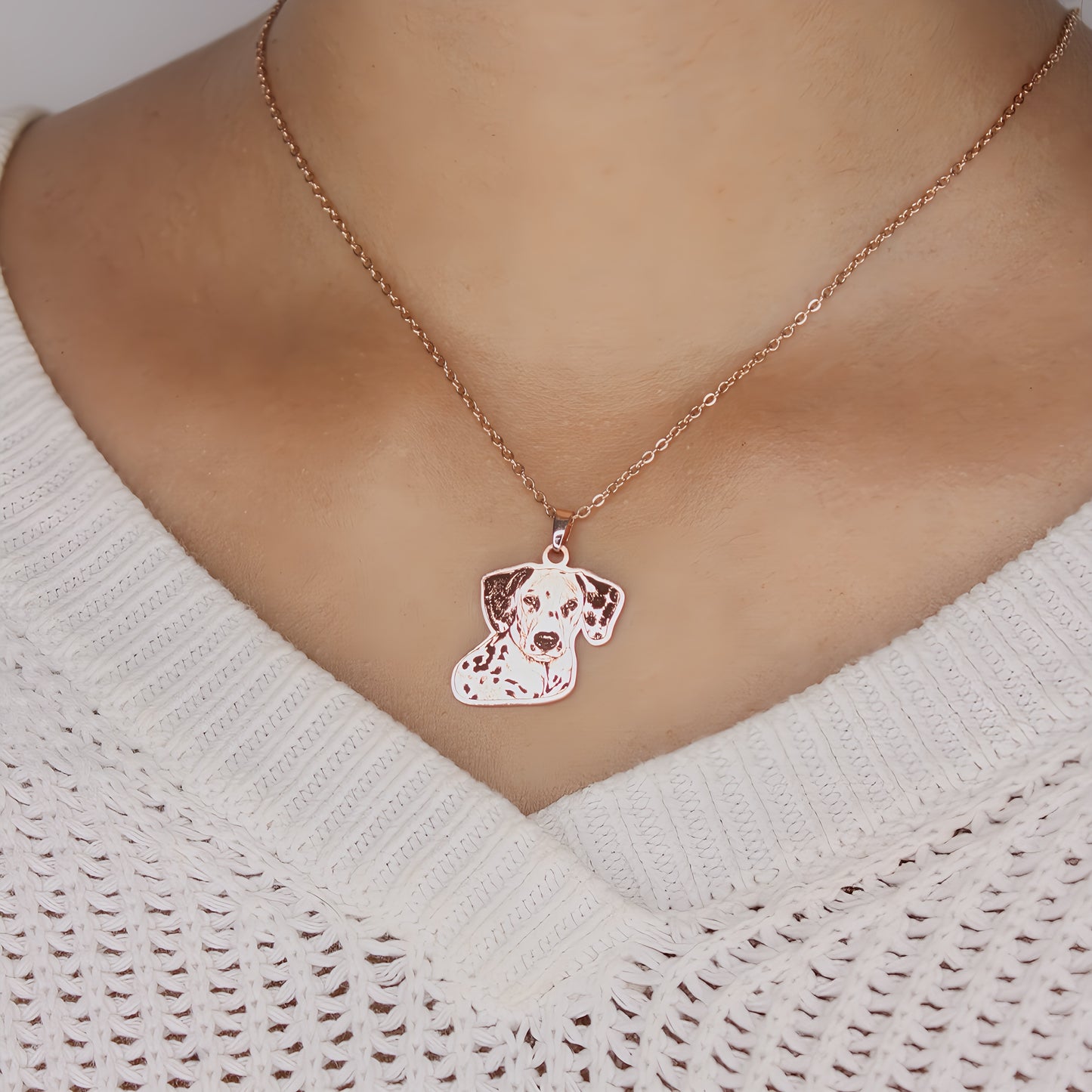 minimalist pet engraved necklace