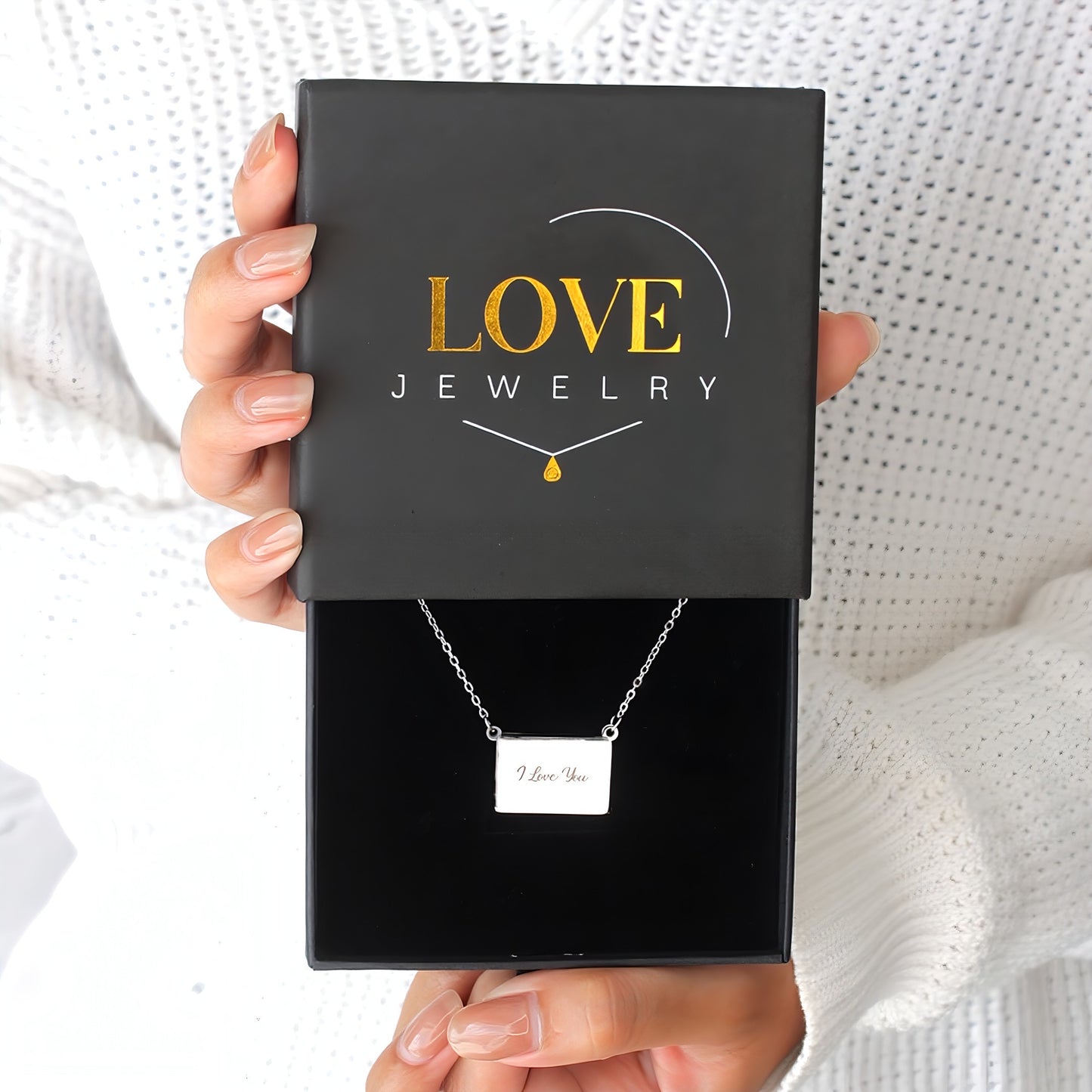slider photo locket necklace