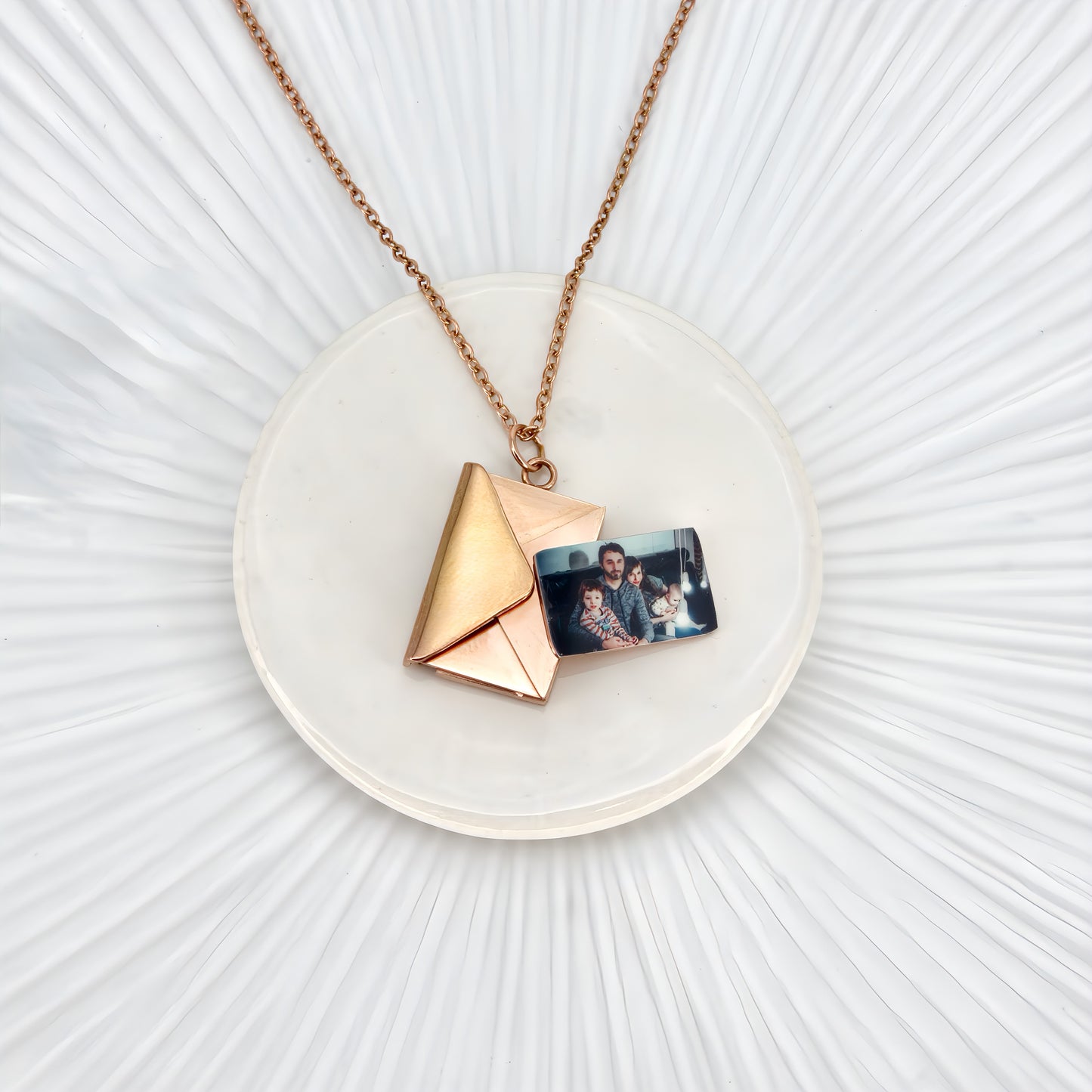 letter photo locket necklace