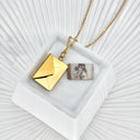 Letter Photo Locket Necklace