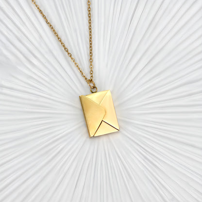 Letter Photo Locket Necklace