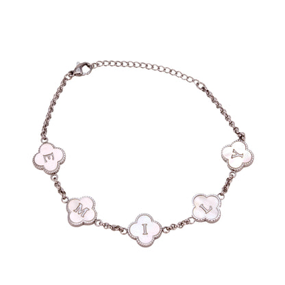 Clover Engraved Bracelet