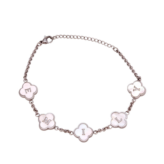 Clover Engraved Bracelet