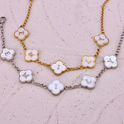 Clover Engraved Bracelet