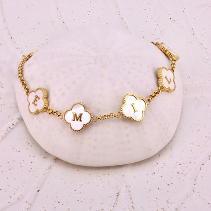 Clover Engraved Bracelet