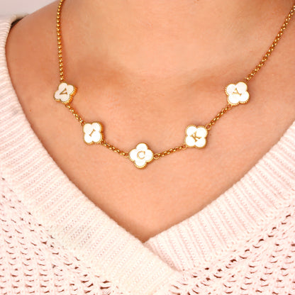 Clover Engraved Necklace