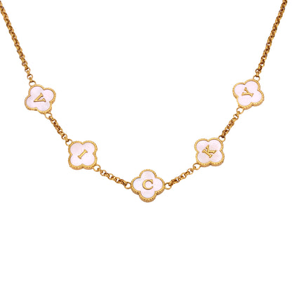 Clover Engraved Necklace