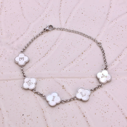 Clover Engraved Bracelet