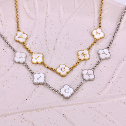 Clover Engraved Necklace