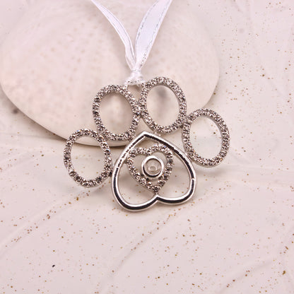 Delicate Paw Projection Christmas Ornament