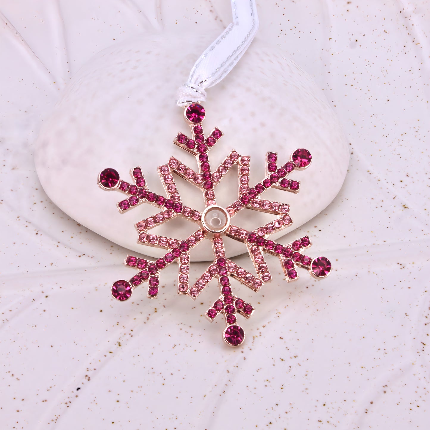snowflake projection christmas ornament