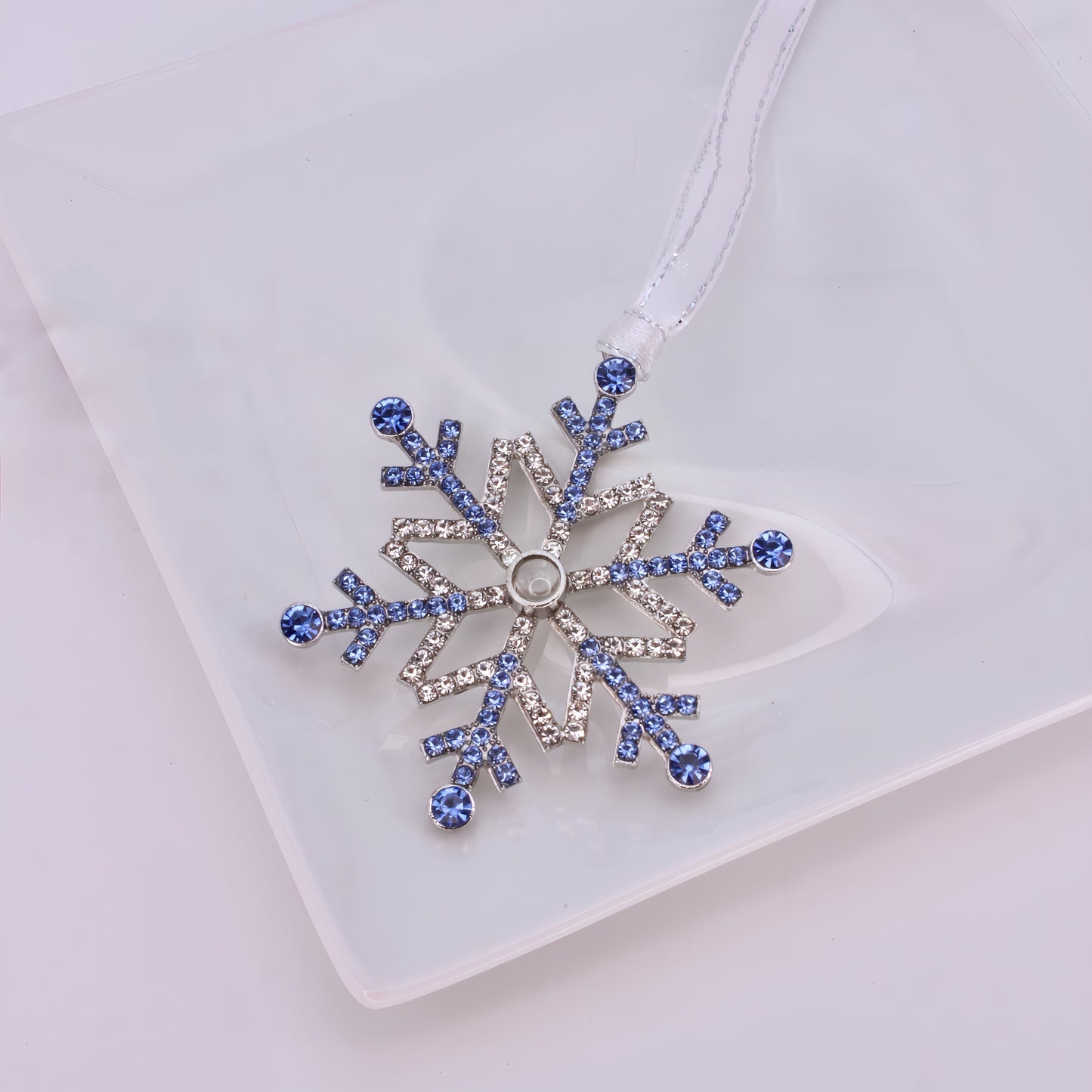 snowflake projection christmas ornament