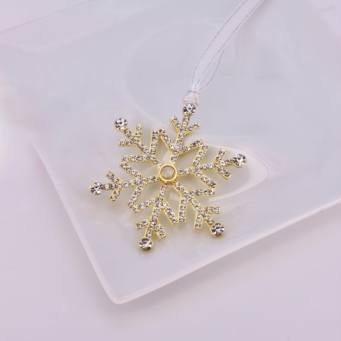 snowflake projection christmas ornament