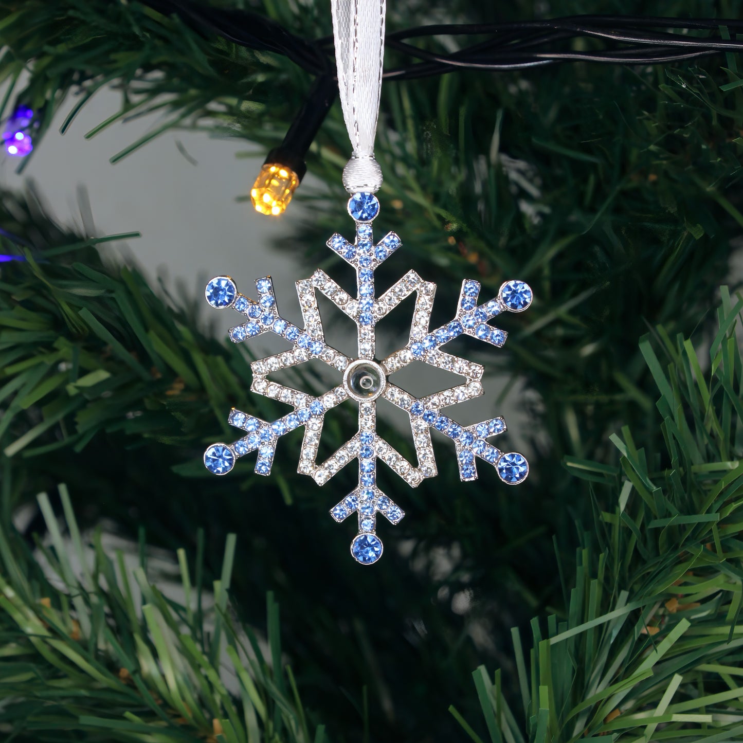 snowflake projection christmas ornament