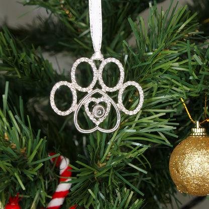 Delicate Paw Projection Christmas Ornament