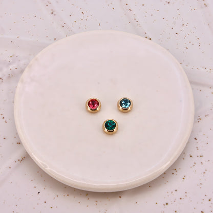 Floating Heart Birthstone Necklace