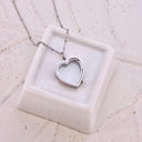 Floating Heart Birthstone Necklace