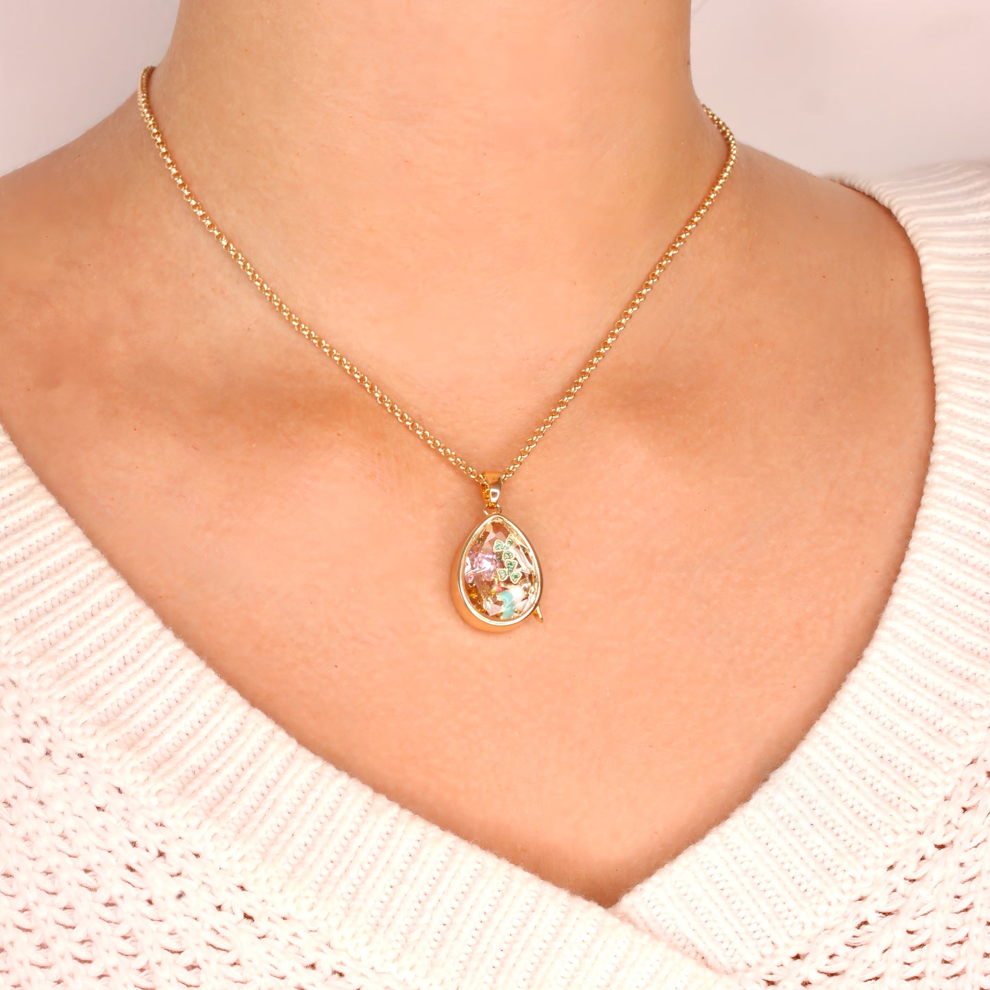 teardrop mother's necklace