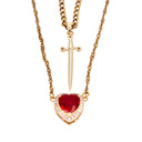 Heart & Sword Couple's Necklace