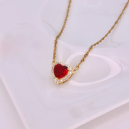 Heart & Sword Couple's Necklace